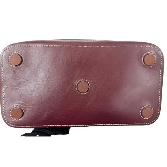 Dooney & Bourke Drawstring Bucket Bag Bordeaux Leather NWT $498 - Picture 5 of 6